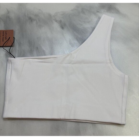 NWT Women’s Girlfriend Collective White Bianca Sports Bra Size M MSRP $55 - Picture 7 of 12